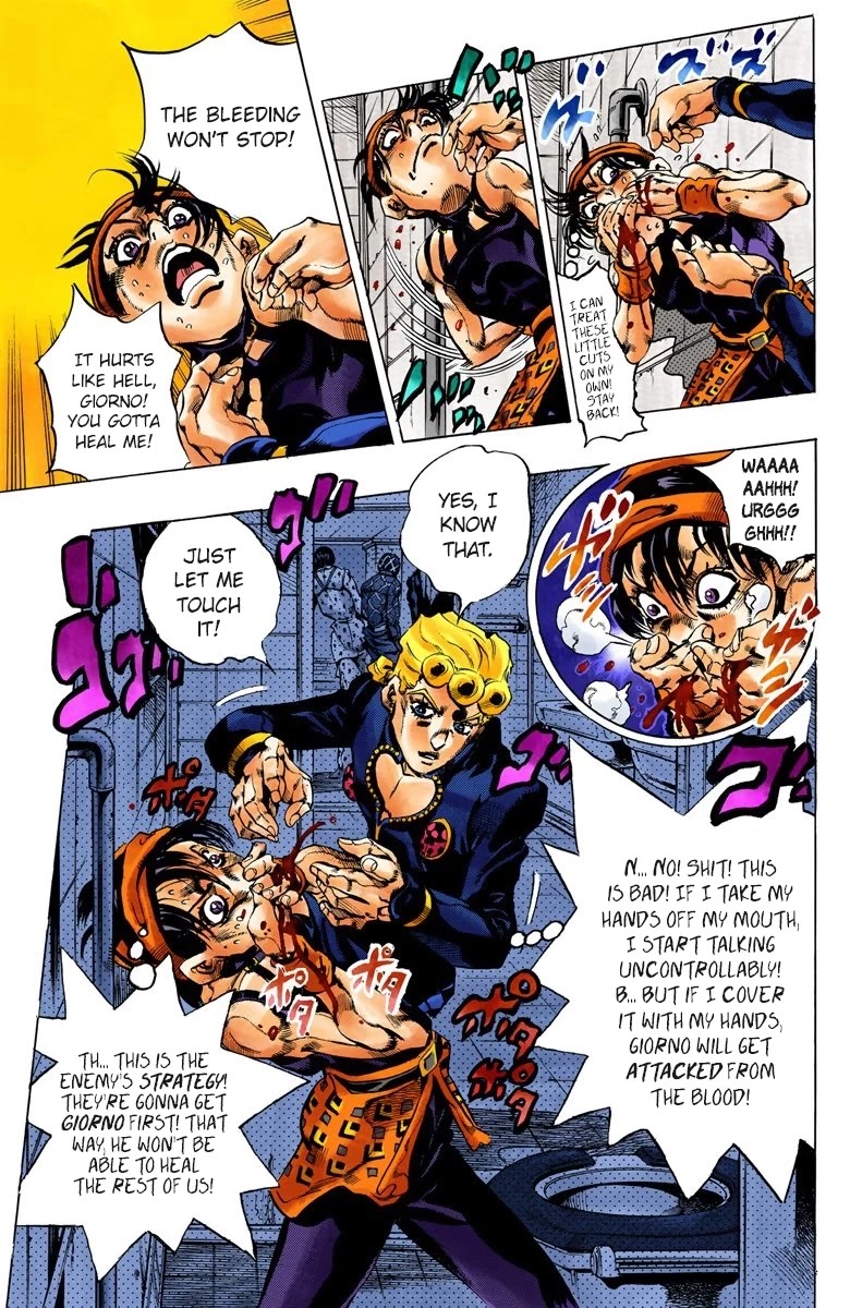 JoJo's Bizarre Adventure Part 5 - Vento Aureo (Official Colored) Chapter 88 page 14 - Chapter 88: Clash and Talking Head Part 3