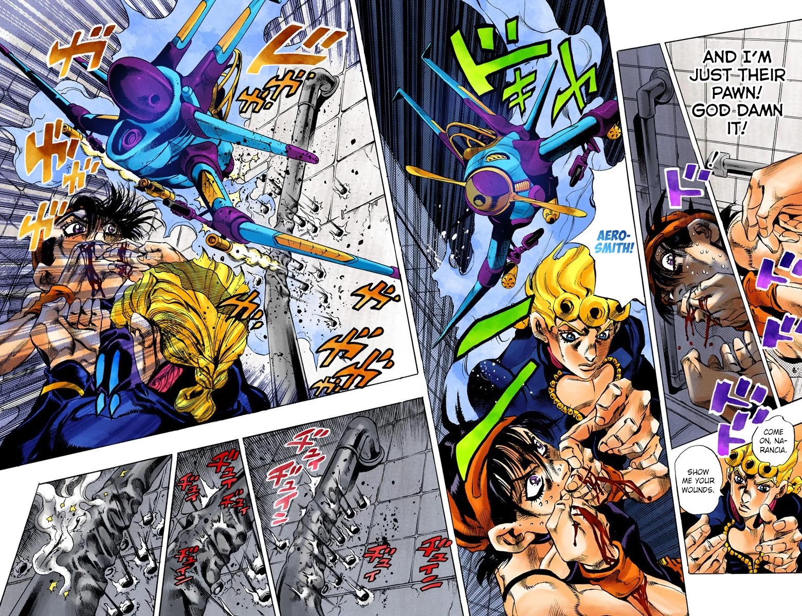 JoJo's Bizarre Adventure Part 5 - Vento Aureo (Official Colored) Chapter 88 page 15 - Chapter 88: Clash and Talking Head Part 3