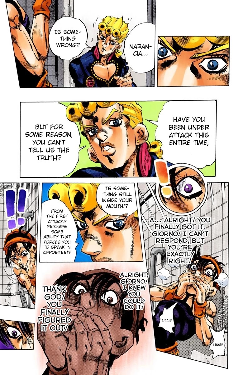 JoJo's Bizarre Adventure Part 5 - Vento Aureo (Official Colored) Chapter 88 page 17 - Chapter 88: Clash and Talking Head Part 3