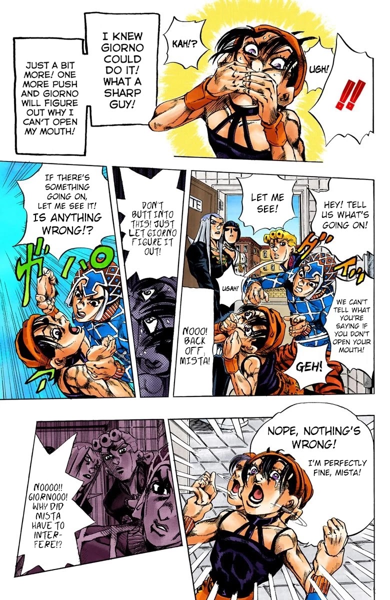 JoJo's Bizarre Adventure Part 5 - Vento Aureo (Official Colored) Chapter 88 page 8 - Chapter 88: Clash and Talking Head Part 3