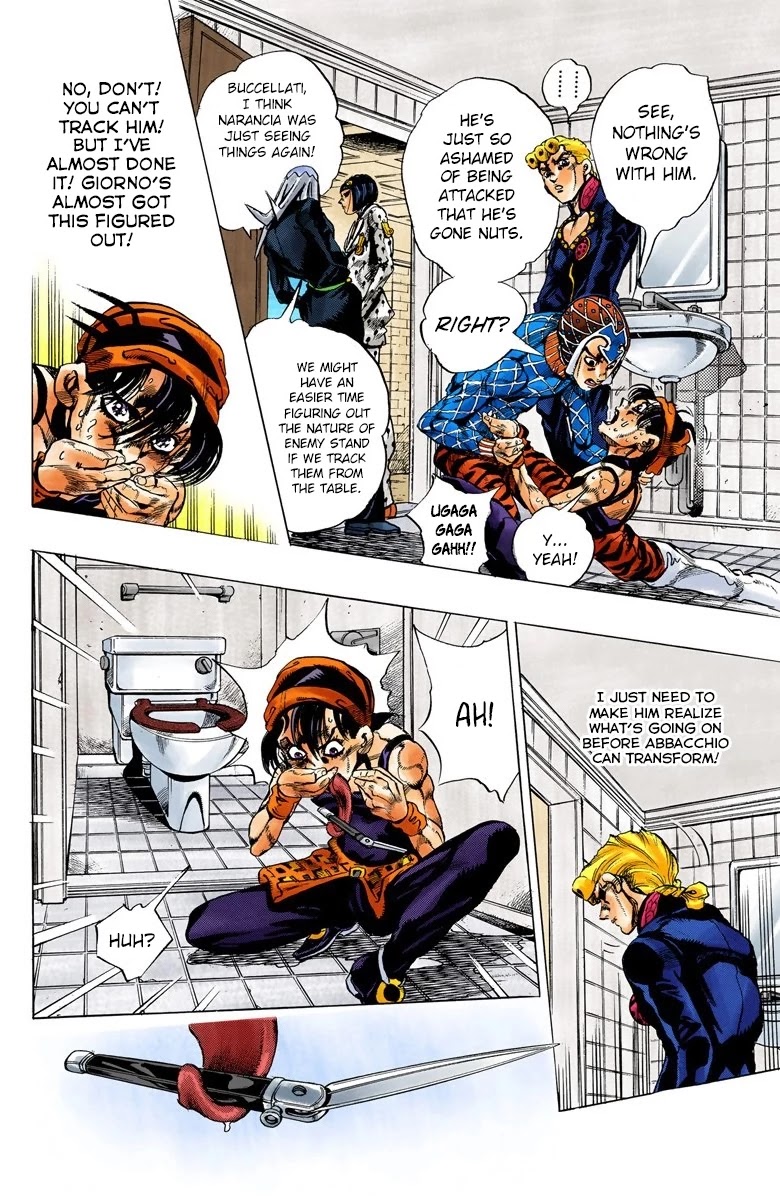 JoJo's Bizarre Adventure Part 5 - Vento Aureo (Official Colored) Chapter 88 page 9 - Chapter 88: Clash and Talking Head Part 3