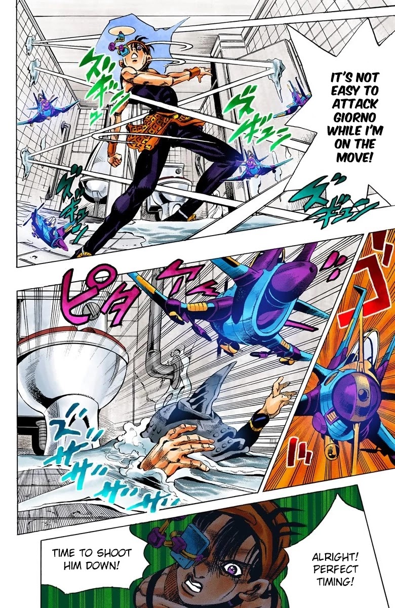 JoJo's Bizarre Adventure Part 5 - Vento Aureo (Official Colored) Chapter 89 page 10 - Chapter 89: Clash and Talking Head Part 4