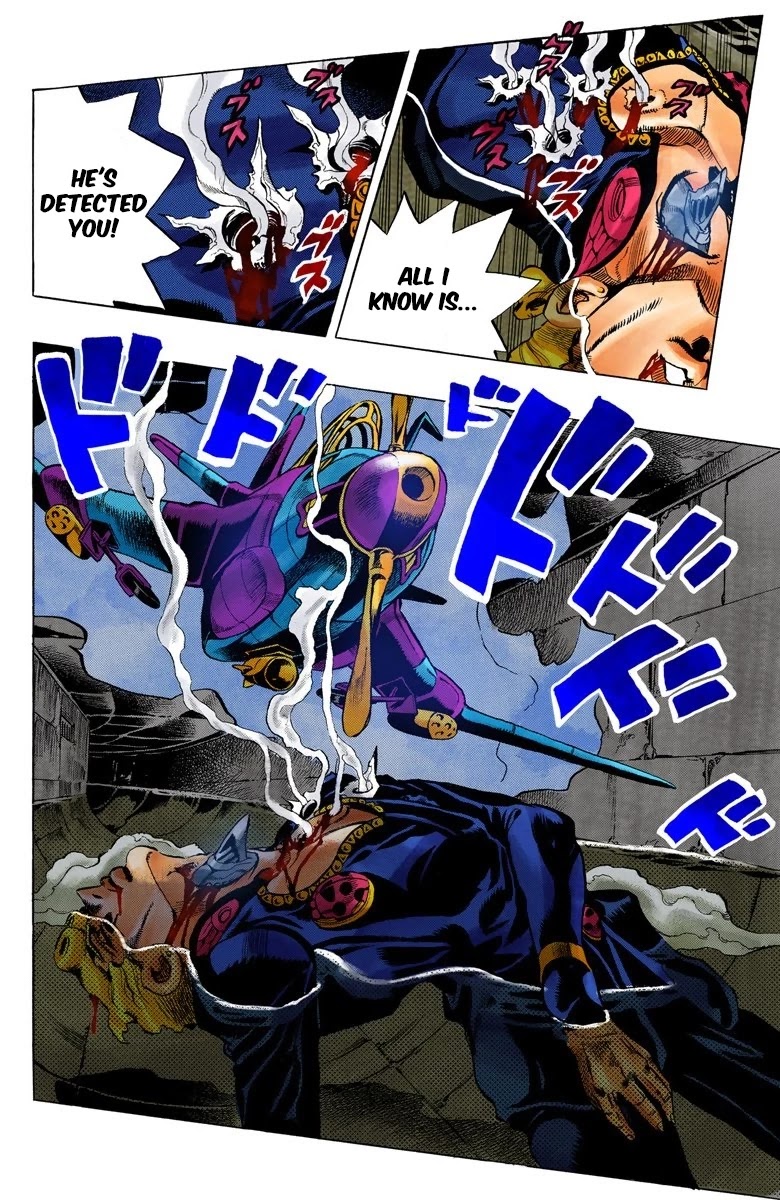 JoJo's Bizarre Adventure Part 5 - Vento Aureo (Official Colored) Chapter 89 page 16 - Chapter 89: Clash and Talking Head Part 4