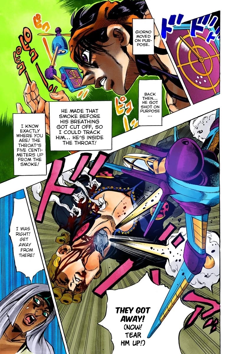 JoJo's Bizarre Adventure Part 5 - Vento Aureo (Official Colored) Chapter 89 page 17 - Chapter 89: Clash and Talking Head Part 4