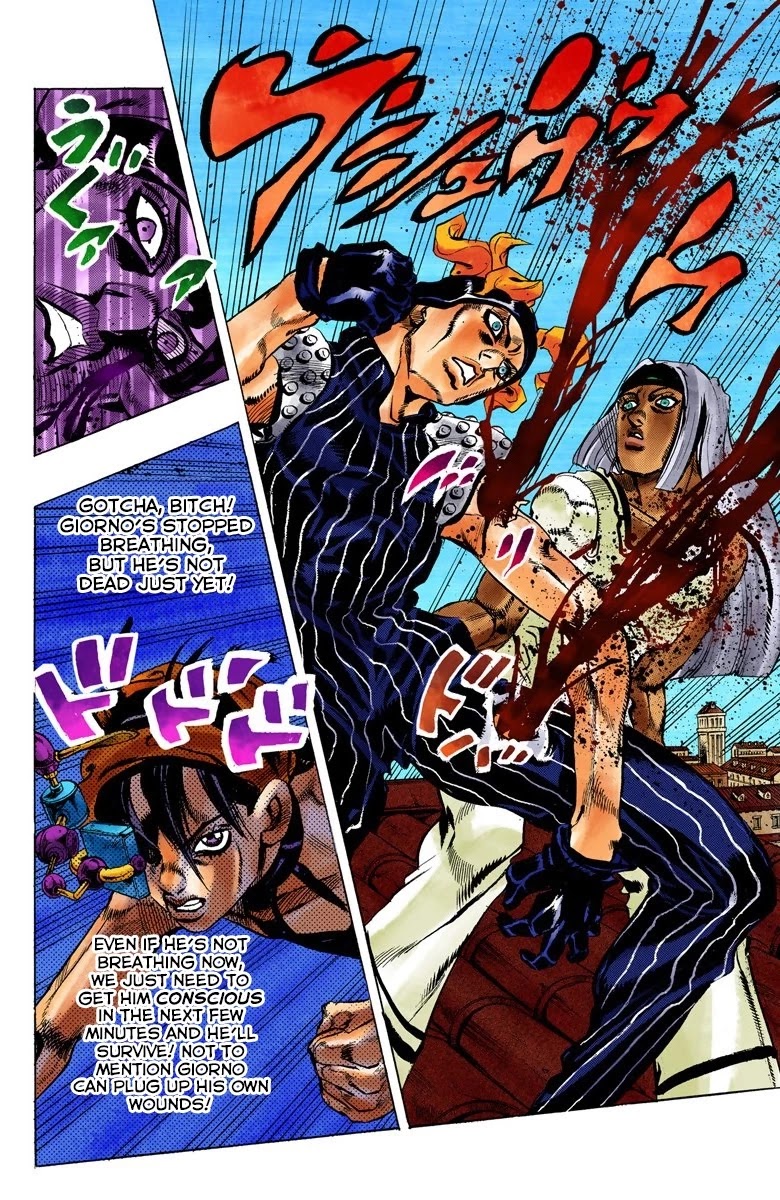 JoJo's Bizarre Adventure Part 5 - Vento Aureo (Official Colored) Chapter 89 page 18 - Chapter 89: Clash and Talking Head Part 4