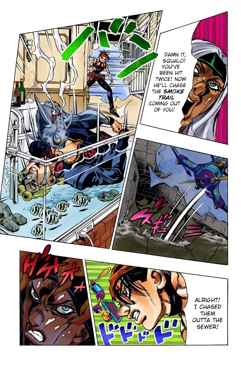 JoJo's Bizarre Adventure Part 5 - Vento Aureo (Official Colored) Chapter 89 page 19 - Chapter 89: Clash and Talking Head Part 4