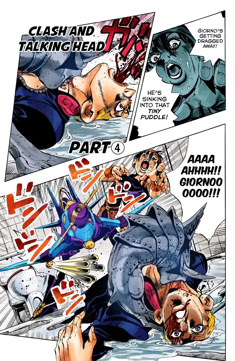 JoJo's Bizarre Adventure Part 5 - Vento Aureo (Official Colored) Chapter 89 page 2 - Chapter 89: Clash and Talking Head Part 4