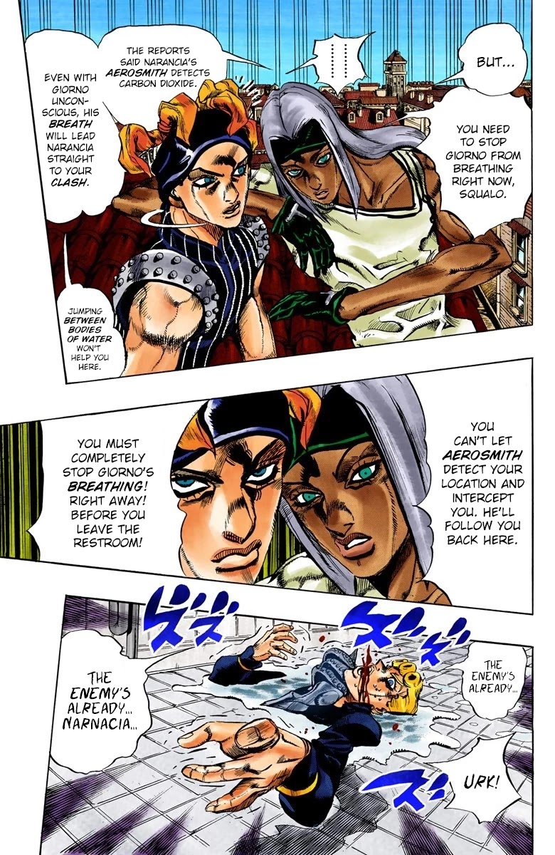 JoJo's Bizarre Adventure Part 5 - Vento Aureo (Official Colored) Chapter 89 page 5 - Chapter 89: Clash and Talking Head Part 4