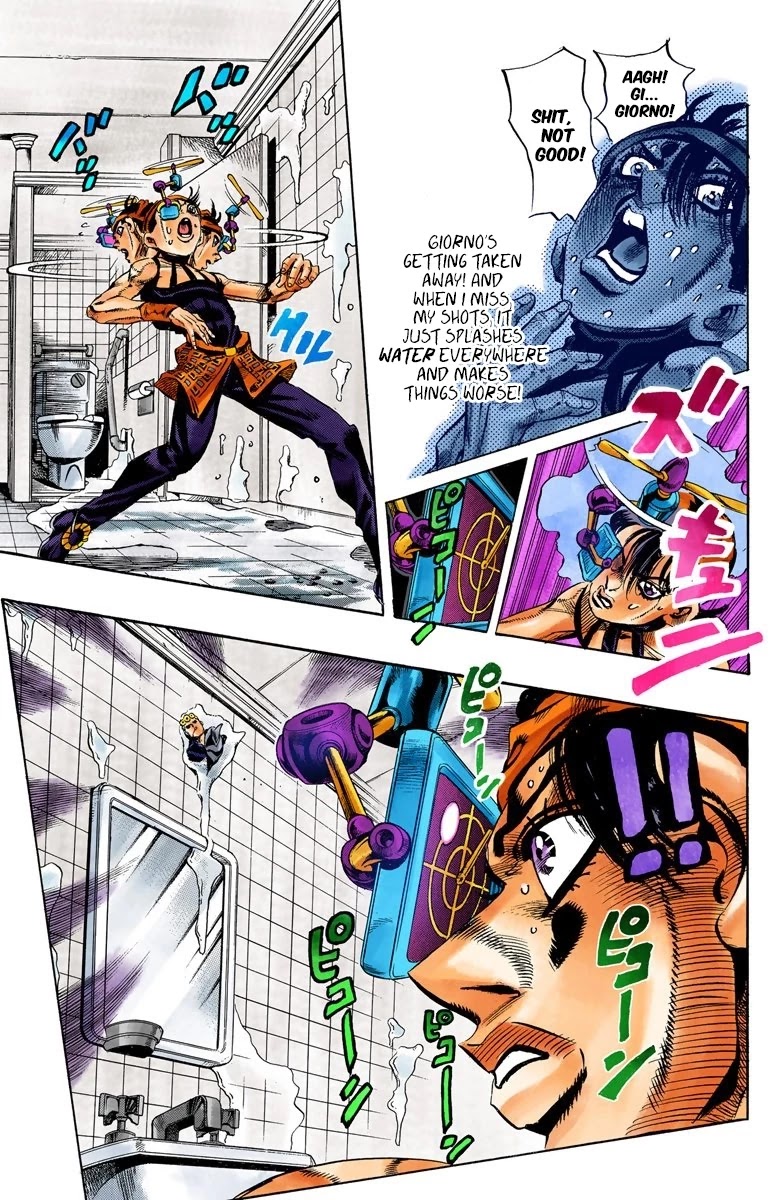 JoJo's Bizarre Adventure Part 5 - Vento Aureo (Official Colored) Chapter 89 page 7 - Chapter 89: Clash and Talking Head Part 4