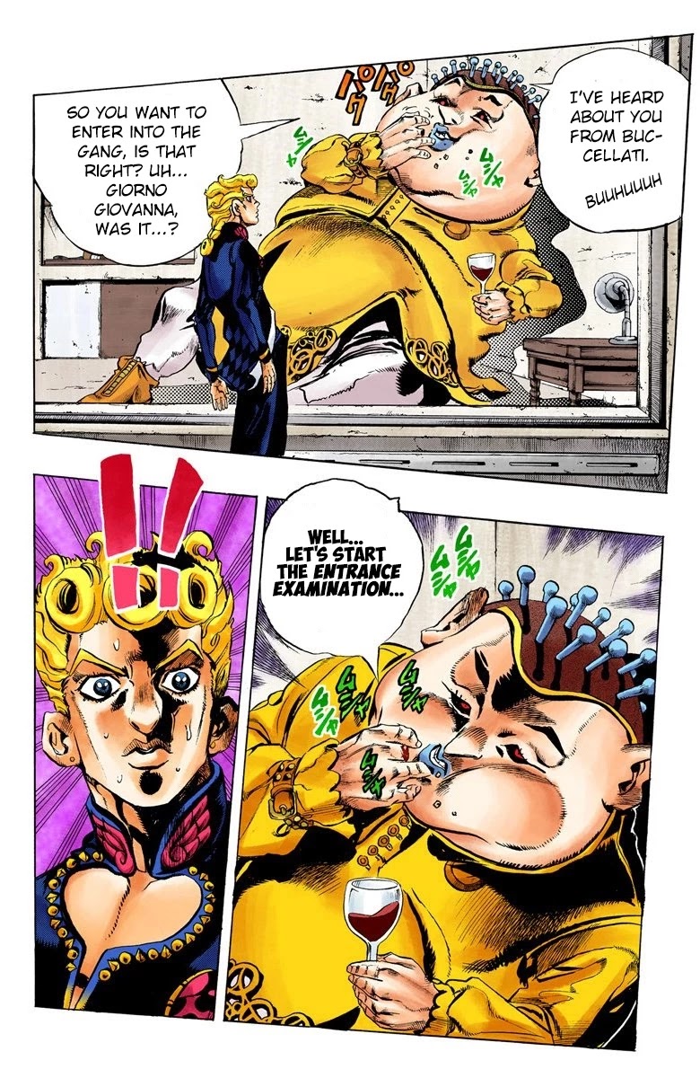 JoJo's Bizarre Adventure Part 5 - Vento Aureo (Official Colored) Chapter 9 page 19 - Chapter 9: Meet the Gangster Behind the Wall Part 1