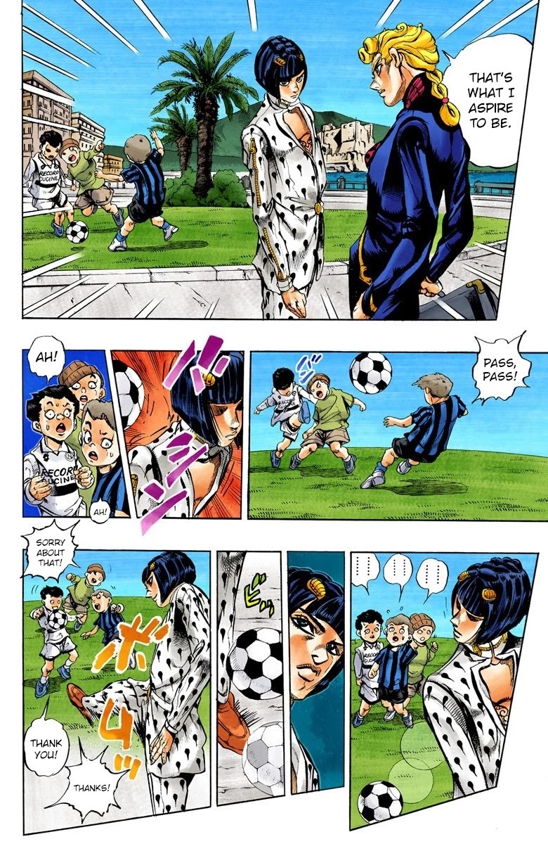 JoJo's Bizarre Adventure Part 5 - Vento Aureo (Official Colored) Chapter 9 page 3 - Chapter 9: Meet the Gangster Behind the Wall Part 1