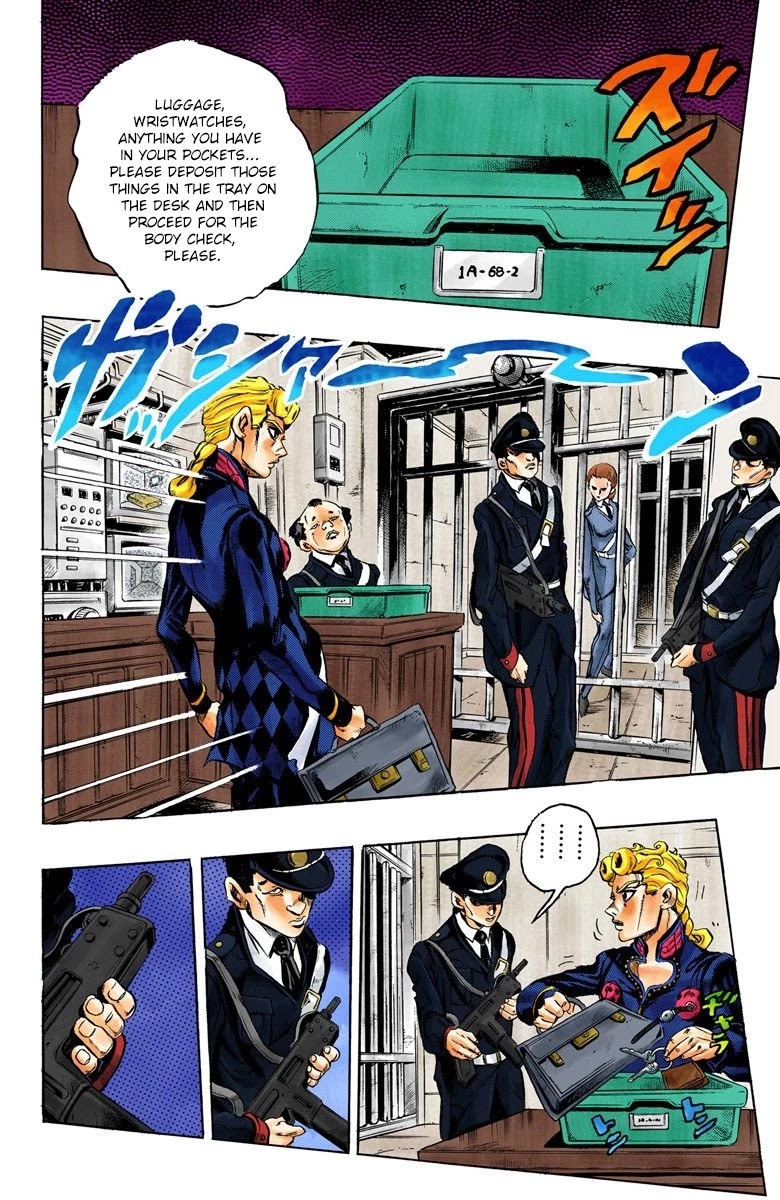 JoJo's Bizarre Adventure Part 5 - Vento Aureo (Official Colored) Chapter 9 page 9 - Chapter 9: Meet the Gangster Behind the Wall Part 1