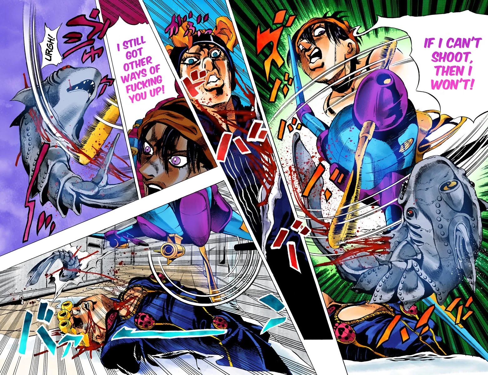 JoJo's Bizarre Adventure Part 5 - Vento Aureo (Official Colored) Chapter 90 page 12 - Chapter 90: Clash and Talking Head Part 5
