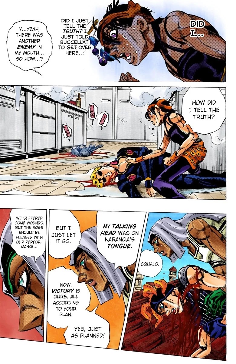 JoJo's Bizarre Adventure Part 5 - Vento Aureo (Official Colored) Chapter 90 page 14 - Chapter 90: Clash and Talking Head Part 5