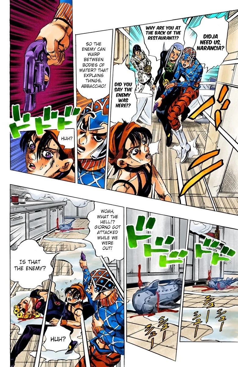 JoJo's Bizarre Adventure Part 5 - Vento Aureo (Official Colored) Chapter 90 page 15 - Chapter 90: Clash and Talking Head Part 5