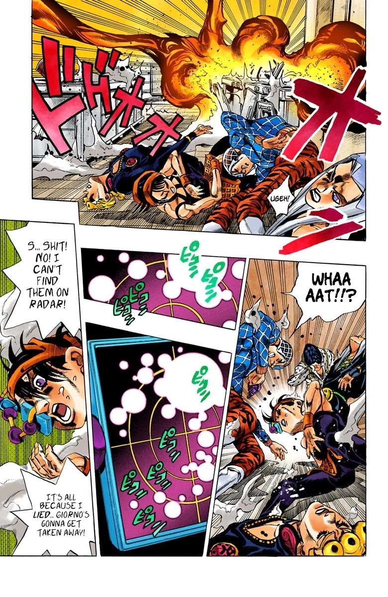 JoJo's Bizarre Adventure Part 5 - Vento Aureo (Official Colored) Chapter 90 page 18 - Chapter 90: Clash and Talking Head Part 5