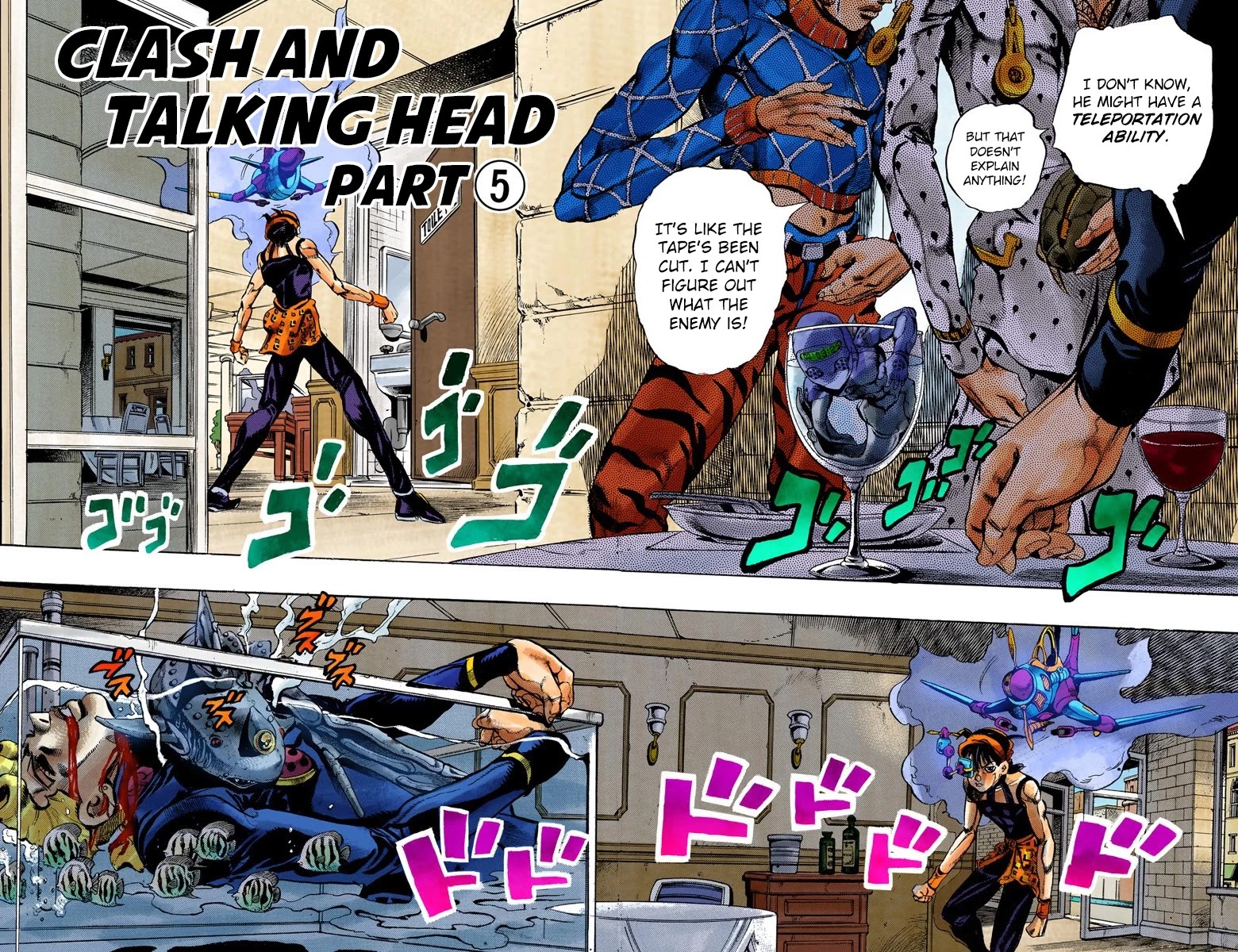 JoJo's Bizarre Adventure Part 5 - Vento Aureo (Official Colored) Chapter 90 page 3 - Chapter 90: Clash and Talking Head Part 5
