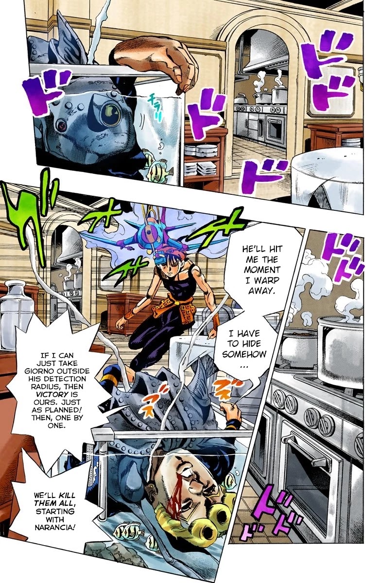 JoJo's Bizarre Adventure Part 5 - Vento Aureo (Official Colored) Chapter 90 page 5 - Chapter 90: Clash and Talking Head Part 5