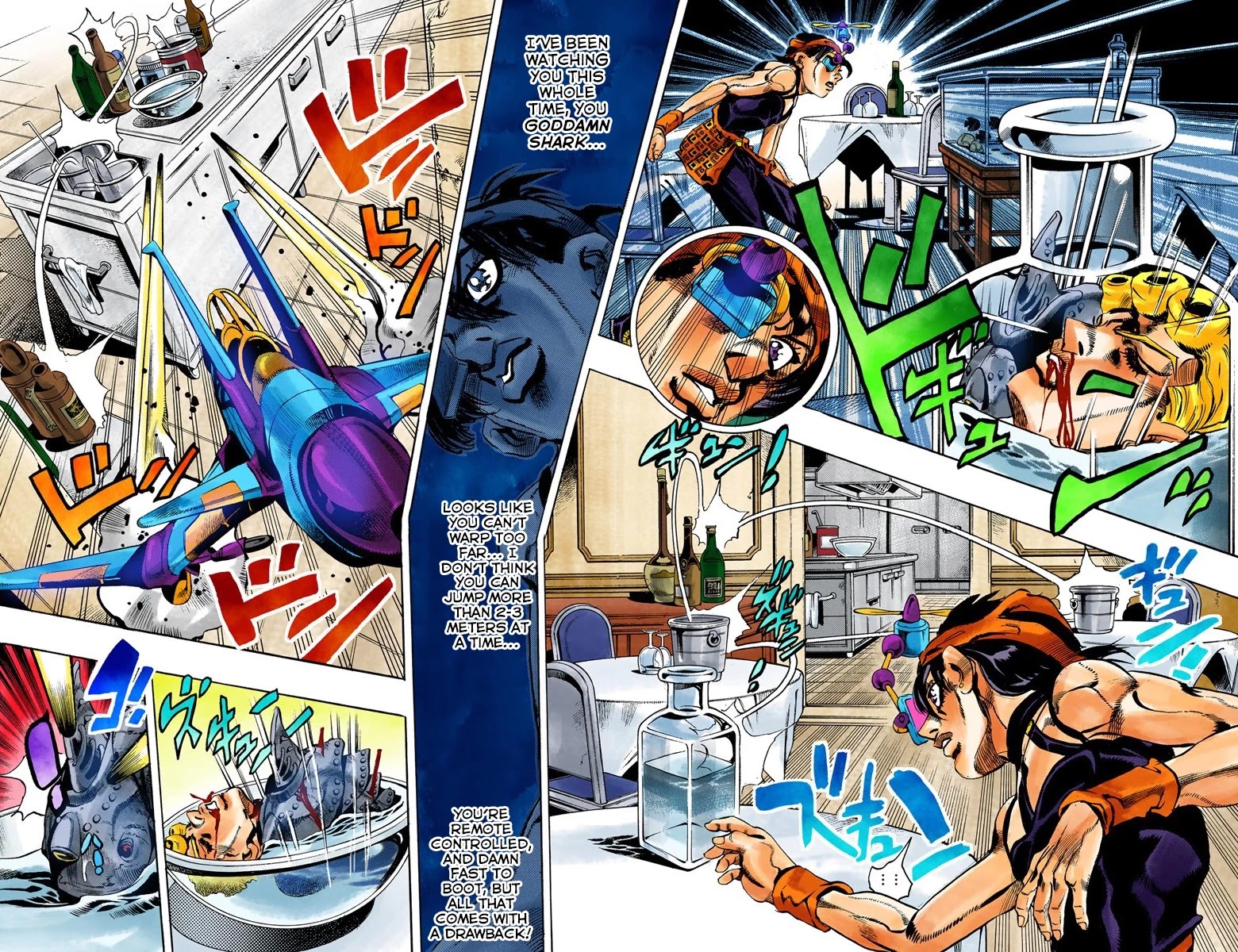 JoJo's Bizarre Adventure Part 5 - Vento Aureo (Official Colored) Chapter 90 page 6 - Chapter 90: Clash and Talking Head Part 5