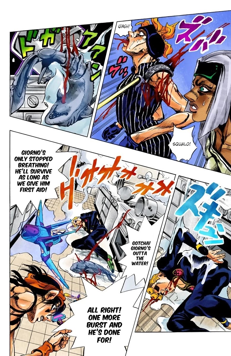 JoJo's Bizarre Adventure Part 5 - Vento Aureo (Official Colored) Chapter 90 page 8 - Chapter 90: Clash and Talking Head Part 5