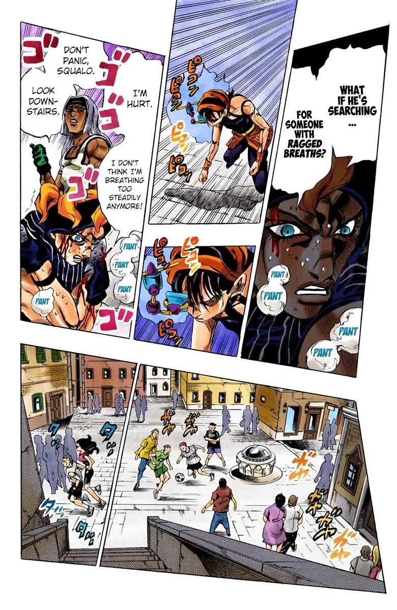 JoJo's Bizarre Adventure Part 5 - Vento Aureo (Official Colored) Chapter 91 page 10 - Chapter 91: Clash and Talking Head Part 6