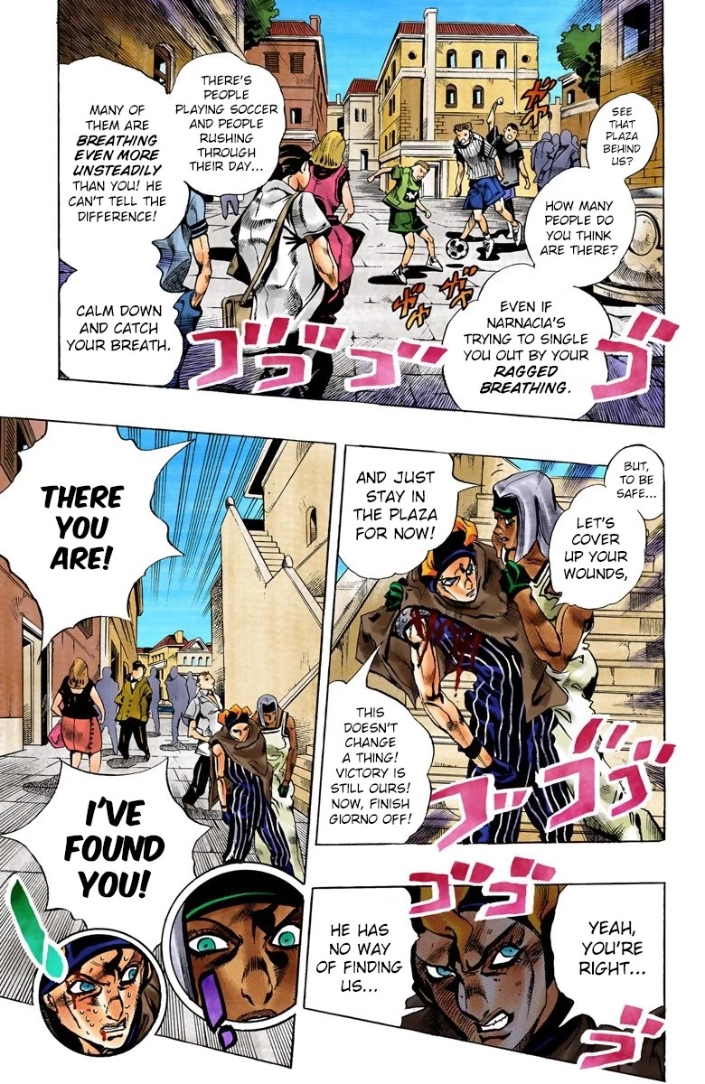 JoJo's Bizarre Adventure Part 5 - Vento Aureo (Official Colored) Chapter 91 page 11 - Chapter 91: Clash and Talking Head Part 6