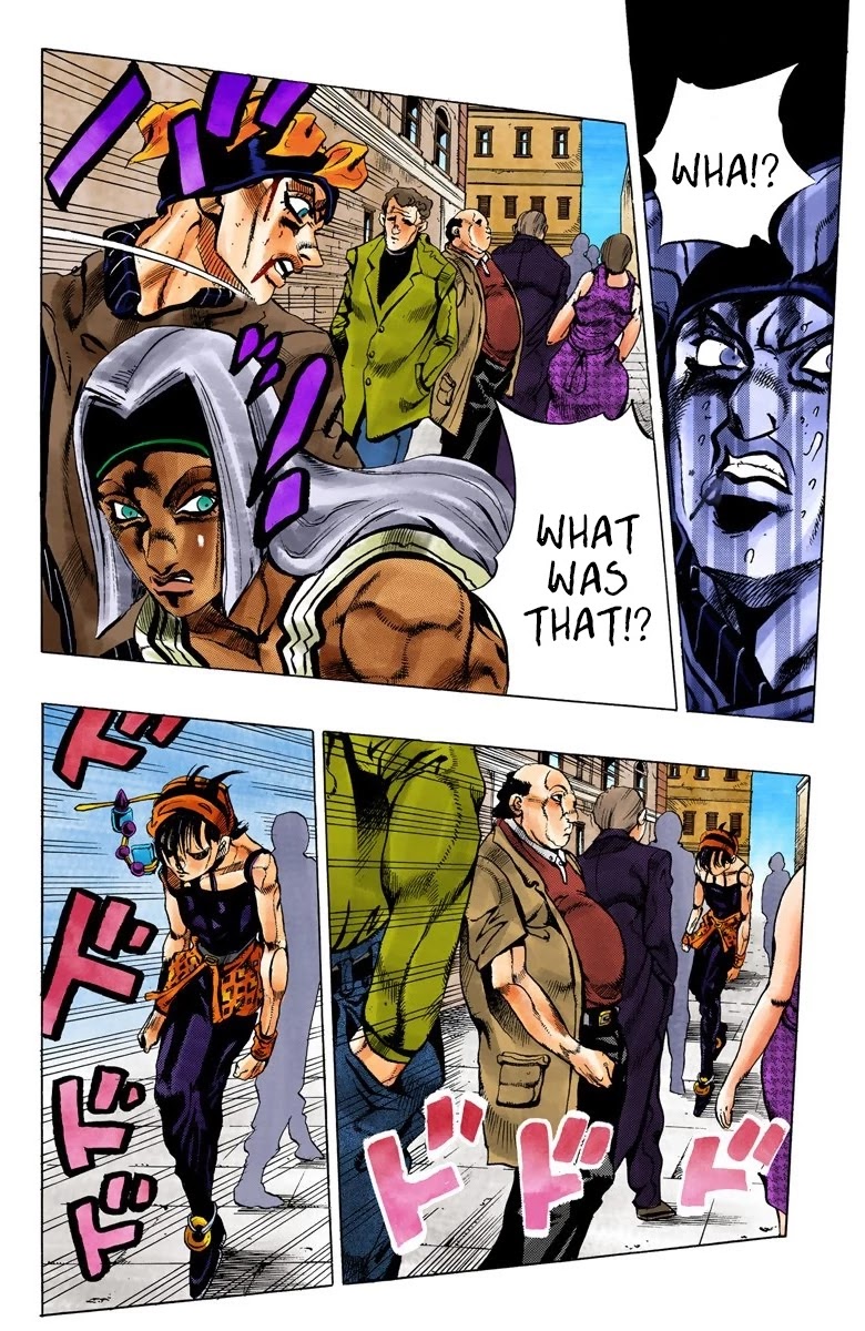 JoJo's Bizarre Adventure Part 5 - Vento Aureo (Official Colored) Chapter 91 page 12 - Chapter 91: Clash and Talking Head Part 6