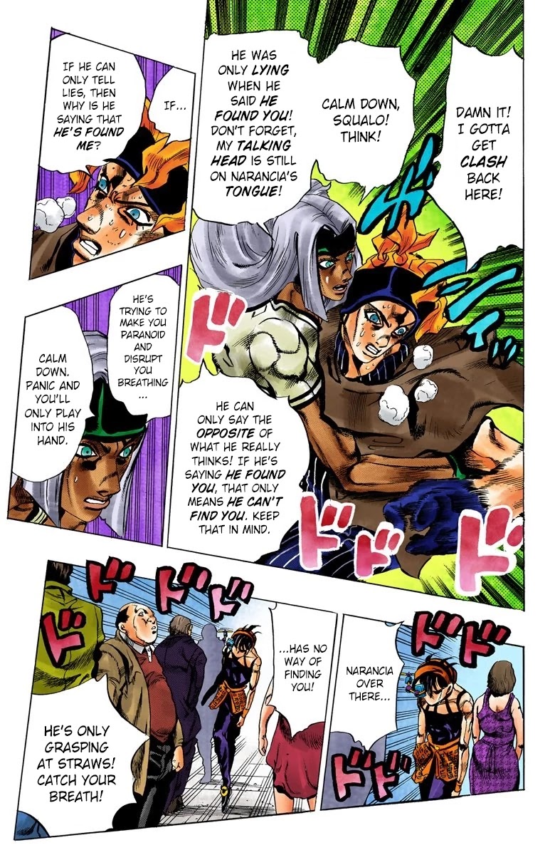 JoJo's Bizarre Adventure Part 5 - Vento Aureo (Official Colored) Chapter 91 page 13 - Chapter 91: Clash and Talking Head Part 6