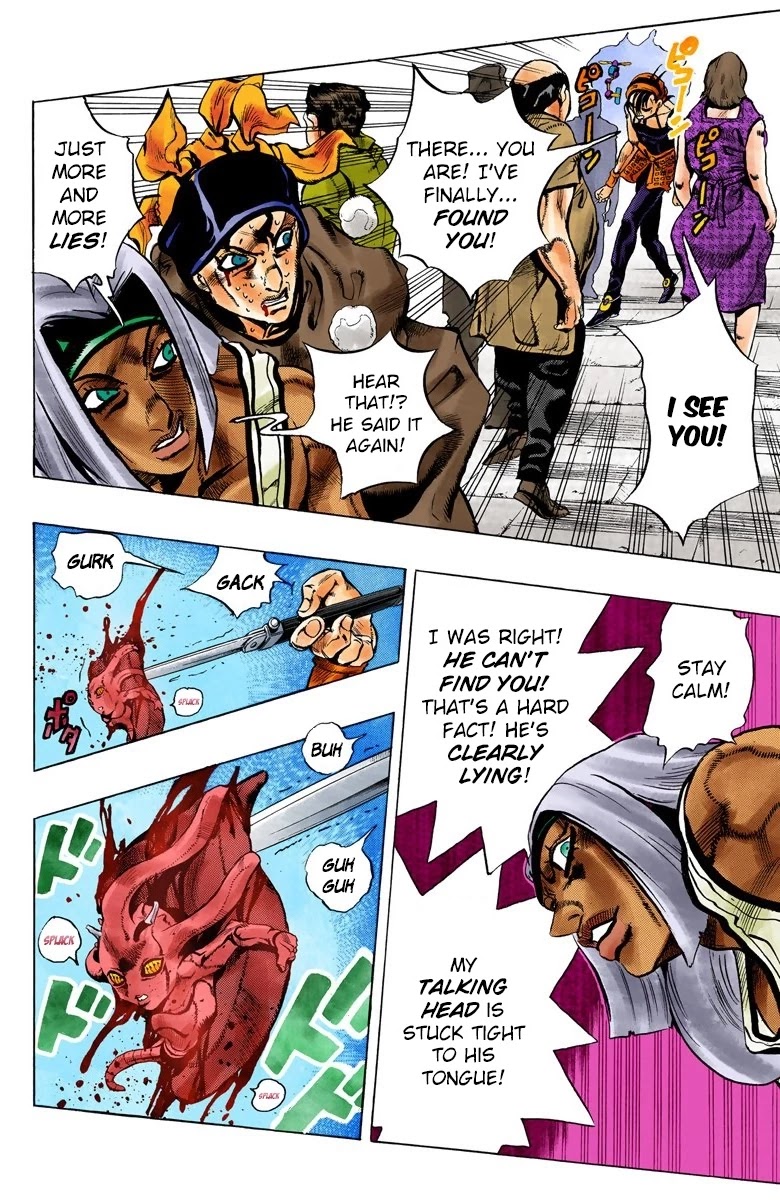 JoJo's Bizarre Adventure Part 5 - Vento Aureo (Official Colored) Chapter 91 page 14 - Chapter 91: Clash and Talking Head Part 6