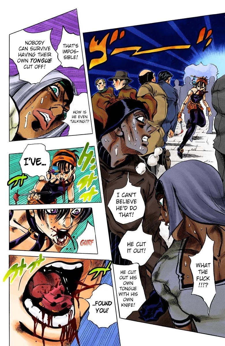 JoJo's Bizarre Adventure Part 5 - Vento Aureo (Official Colored) Chapter 91 page 16 - Chapter 91: Clash and Talking Head Part 6