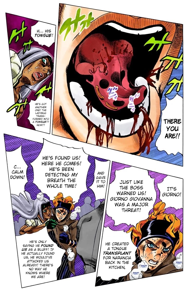 JoJo's Bizarre Adventure Part 5 - Vento Aureo (Official Colored) Chapter 91 page 17 - Chapter 91: Clash and Talking Head Part 6