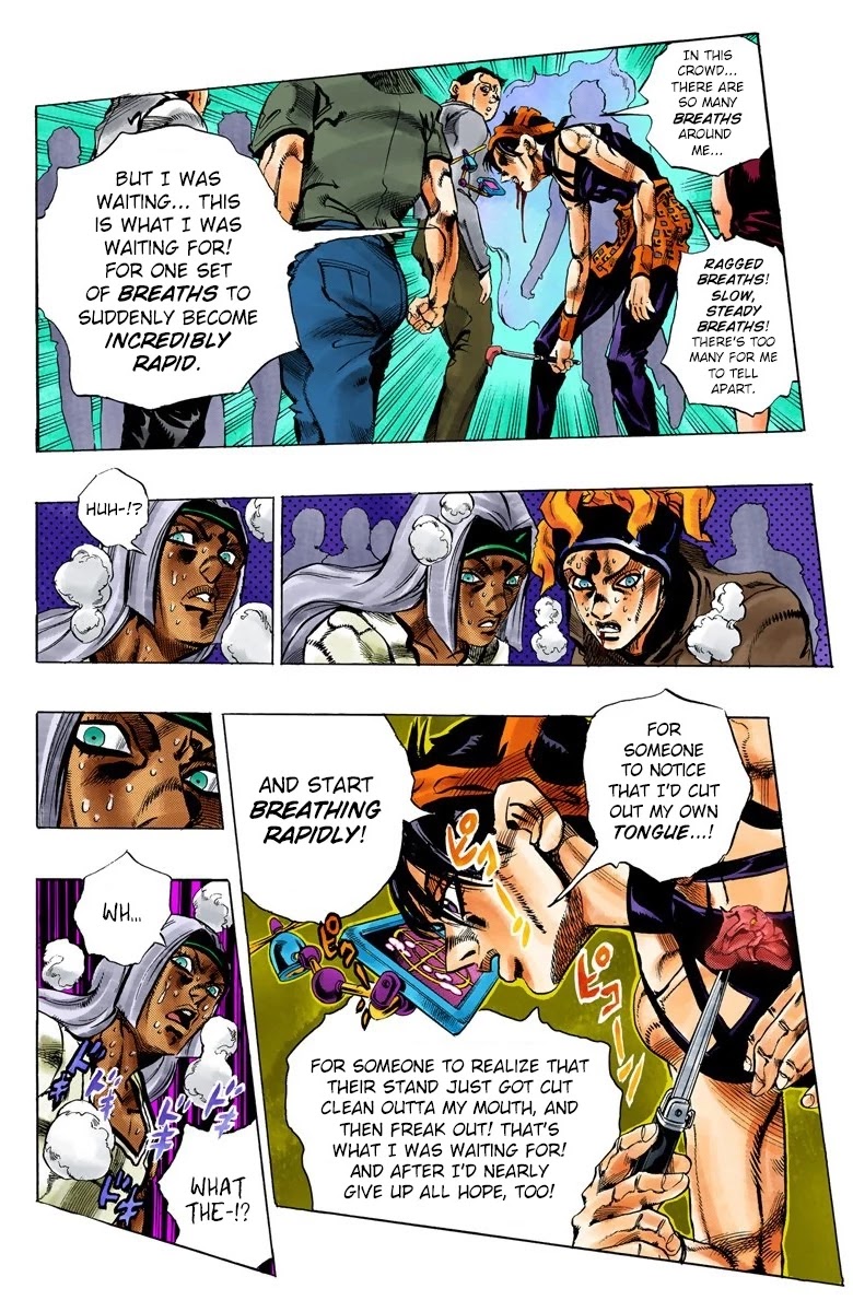 JoJo's Bizarre Adventure Part 5 - Vento Aureo (Official Colored) Chapter 91 page 18 - Chapter 91: Clash and Talking Head Part 6