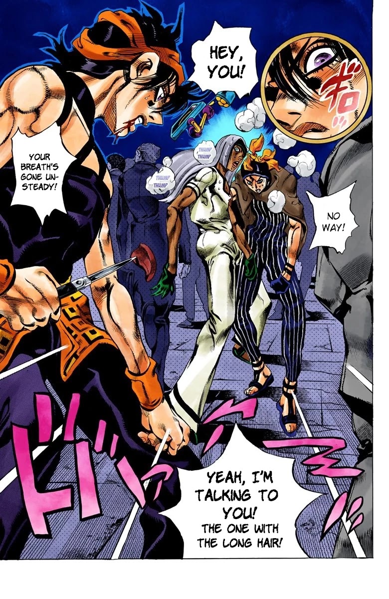 JoJo's Bizarre Adventure Part 5 - Vento Aureo (Official Colored) Chapter 91 page 19 - Chapter 91: Clash and Talking Head Part 6