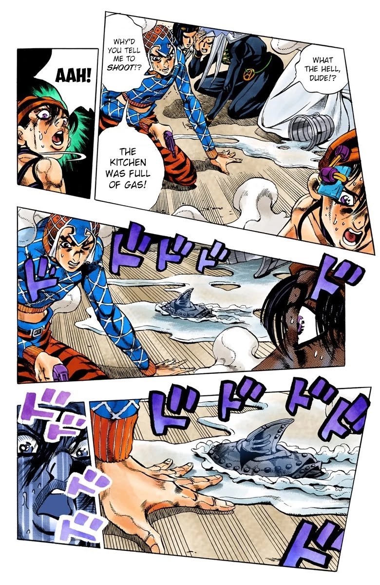 JoJo's Bizarre Adventure Part 5 - Vento Aureo (Official Colored) Chapter 91 page 4 - Chapter 91: Clash and Talking Head Part 6