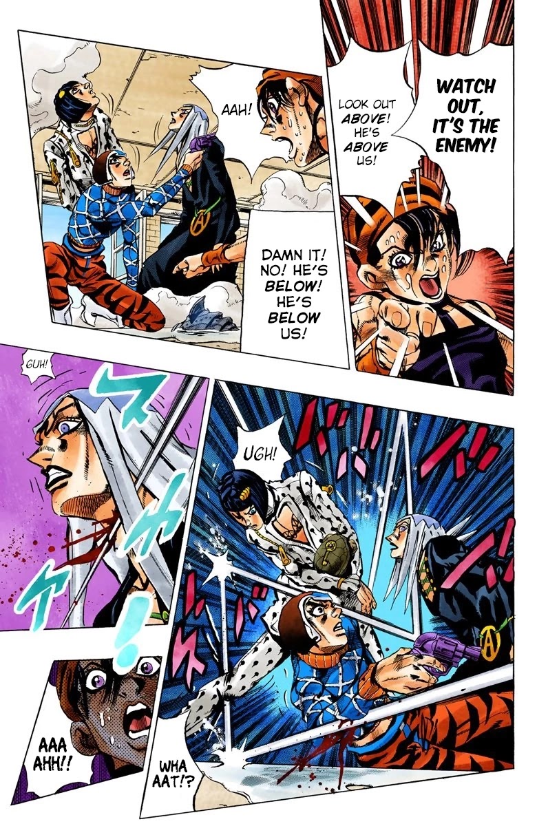 JoJo's Bizarre Adventure Part 5 - Vento Aureo (Official Colored) Chapter 91 page 5 - Chapter 91: Clash and Talking Head Part 6
