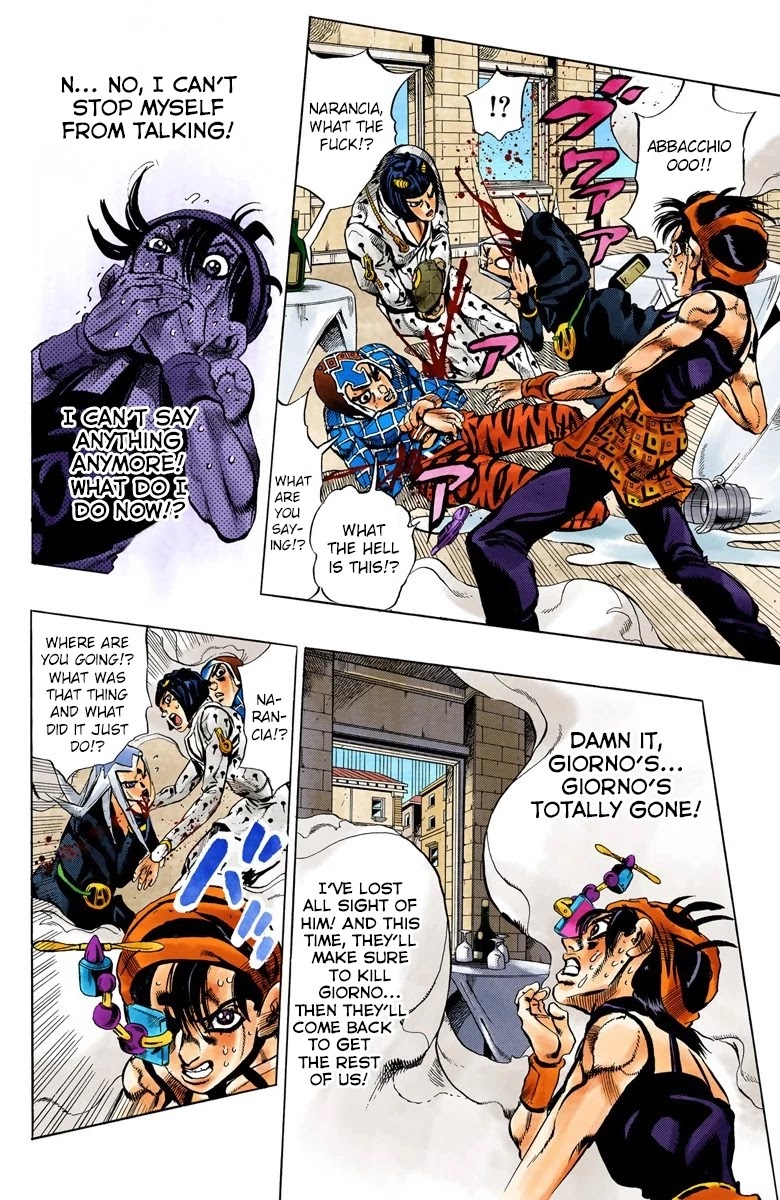 JoJo's Bizarre Adventure Part 5 - Vento Aureo (Official Colored) Chapter 91 page 6 - Chapter 91: Clash and Talking Head Part 6