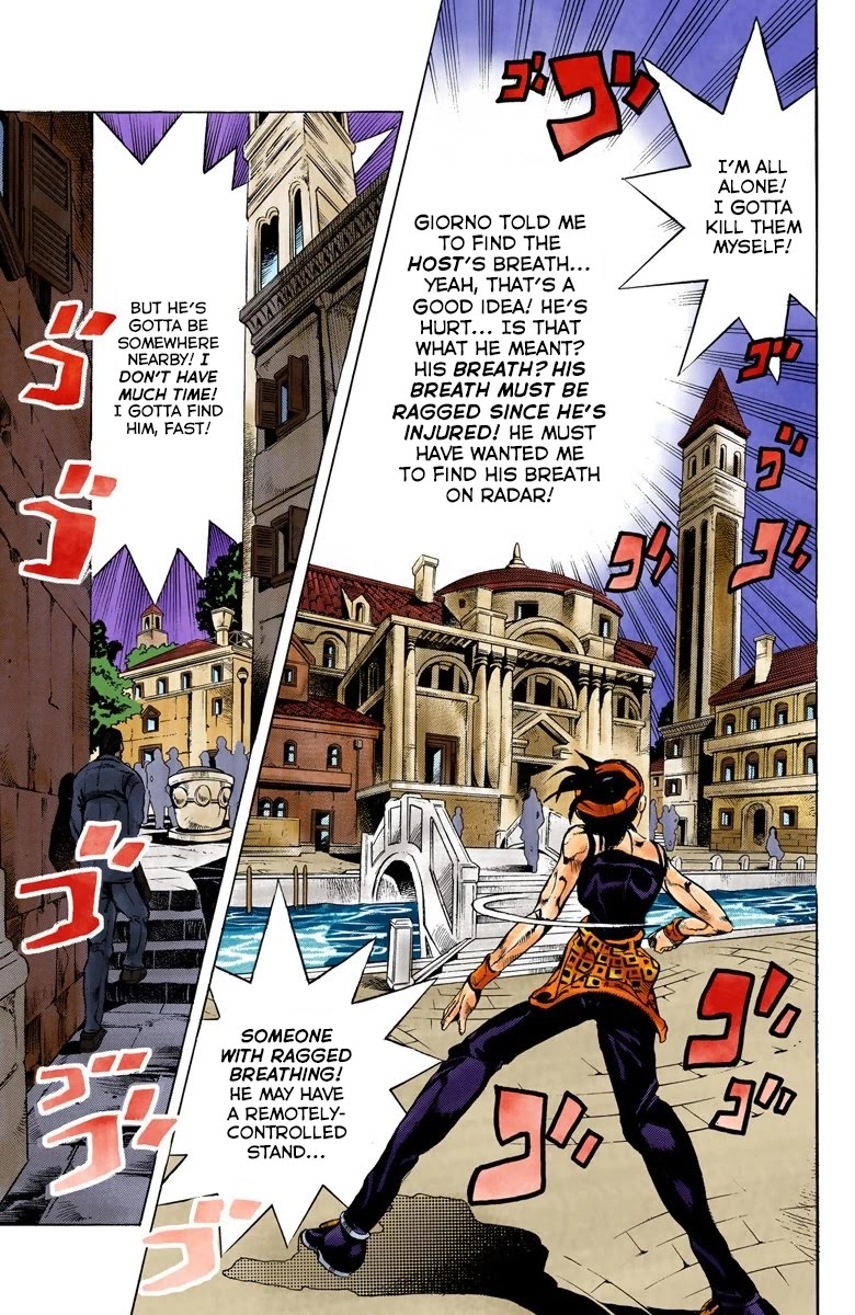 JoJo's Bizarre Adventure Part 5 - Vento Aureo (Official Colored) Chapter 91 page 7 - Chapter 91: Clash and Talking Head Part 6