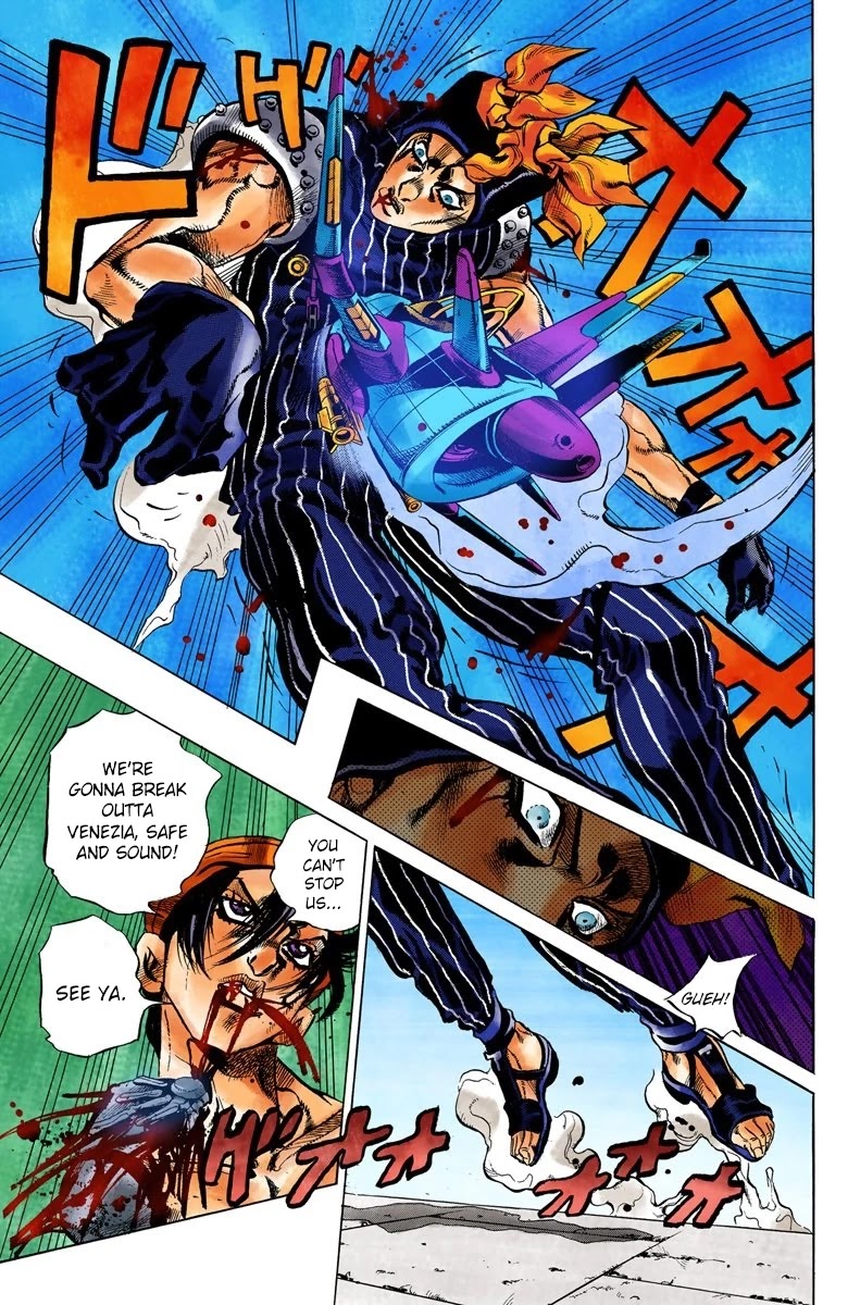 JoJo's Bizarre Adventure Part 5 - Vento Aureo (Official Colored) Chapter 92 page 10 - Chapter 92: Clash and Talking Head Part 7