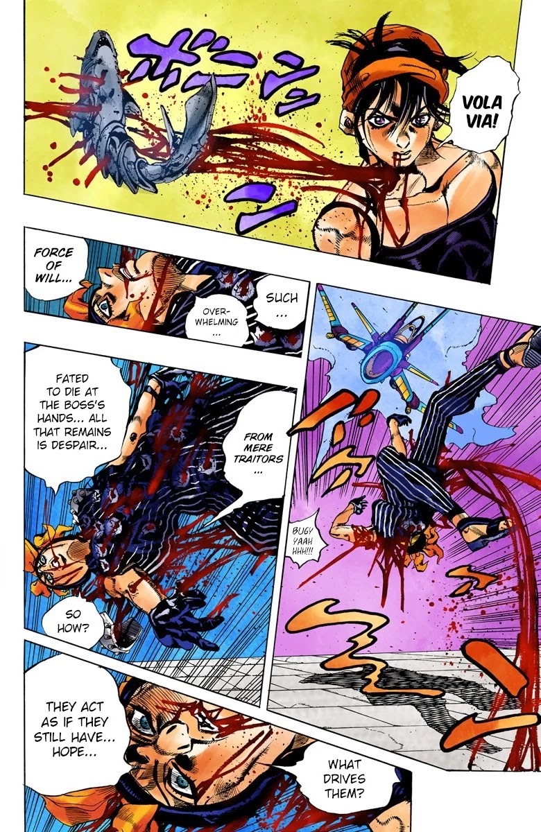 JoJo's Bizarre Adventure Part 5 - Vento Aureo (Official Colored) Chapter 92 page 12 - Chapter 92: Clash and Talking Head Part 7