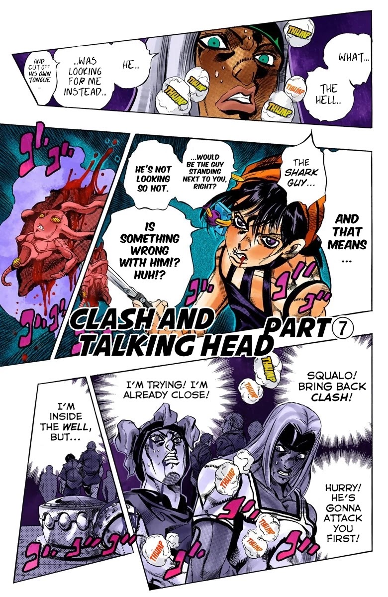 JoJo's Bizarre Adventure Part 5 - Vento Aureo (Official Colored) Chapter 92 page 2 - Chapter 92: Clash and Talking Head Part 7