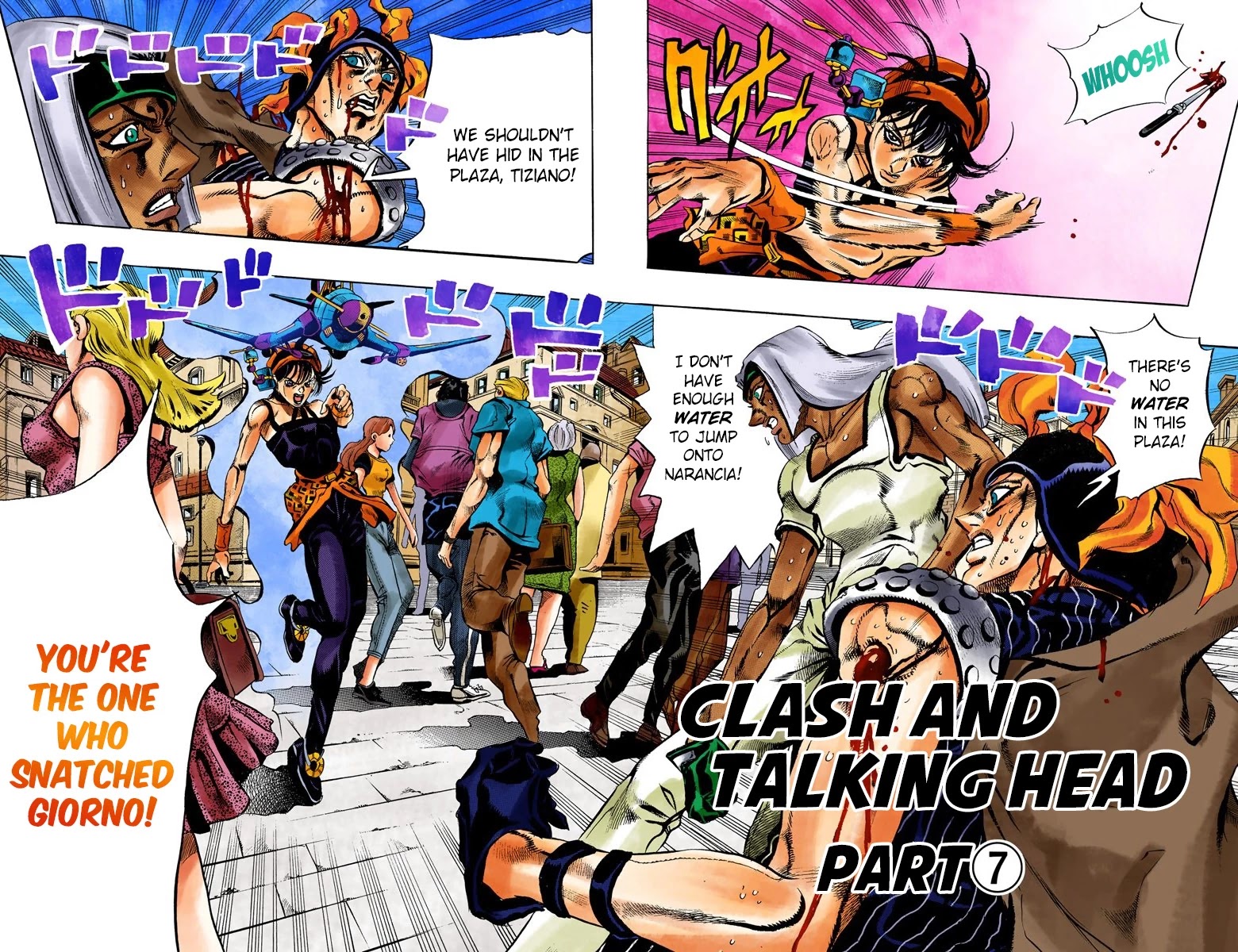 JoJo's Bizarre Adventure Part 5 - Vento Aureo (Official Colored) Chapter 92 page 3 - Chapter 92: Clash and Talking Head Part 7