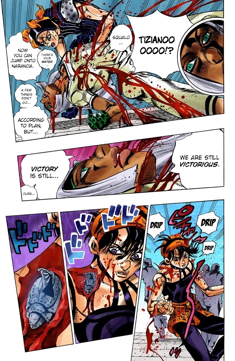 JoJo's Bizarre Adventure Part 5 - Vento Aureo (Official Colored) Chapter 92 page 6 - Chapter 92: Clash and Talking Head Part 7