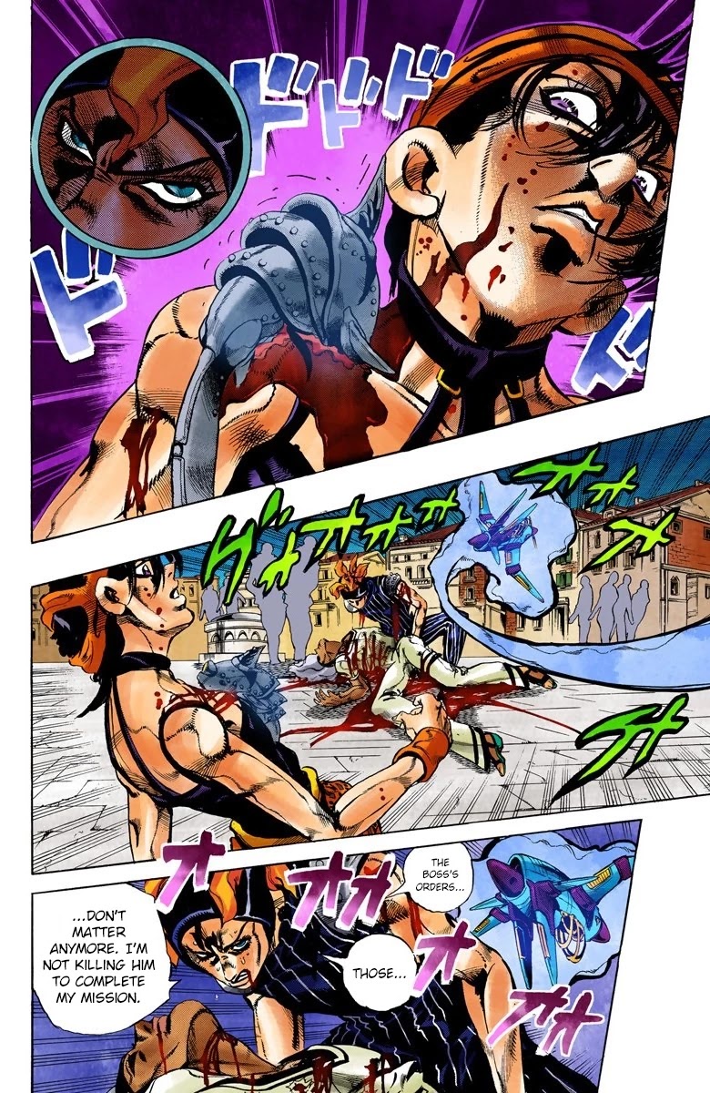 JoJo's Bizarre Adventure Part 5 - Vento Aureo (Official Colored) Chapter 92 page 7 - Chapter 92: Clash and Talking Head Part 7