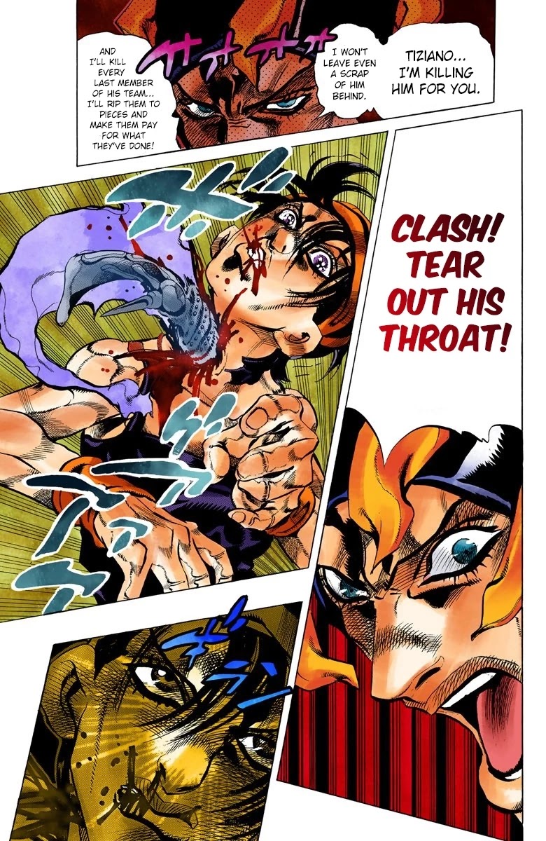 JoJo's Bizarre Adventure Part 5 - Vento Aureo (Official Colored) Chapter 92 page 8 - Chapter 92: Clash and Talking Head Part 7