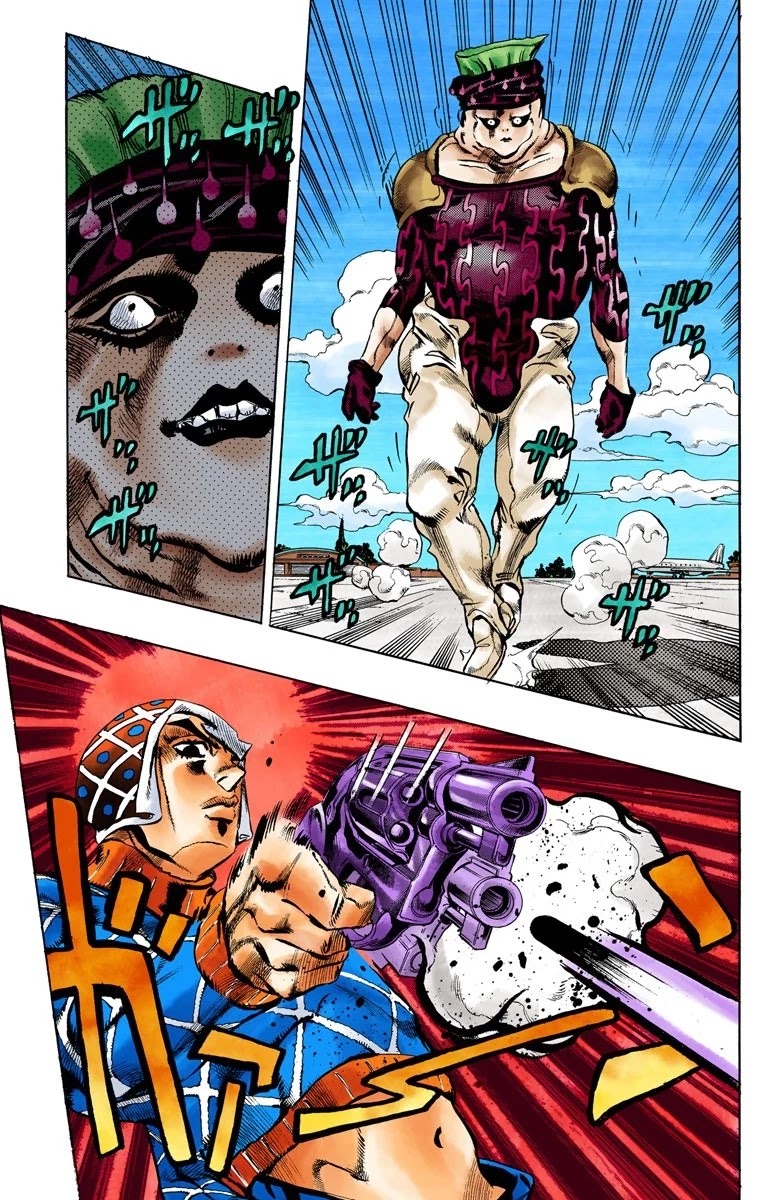 JoJo's Bizarre Adventure Part 5 - Vento Aureo (Official Colored) Chapter 93 page 14 - Chapter 93: Flight Code - Null! Head for Sardegna!