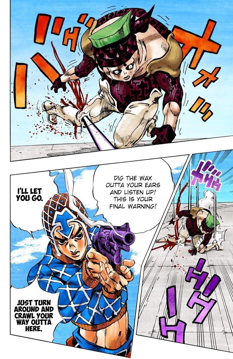 JoJo's Bizarre Adventure Part 5 - Vento Aureo (Official Colored) Chapter 93 page 15 - Chapter 93: Flight Code - Null! Head for Sardegna!