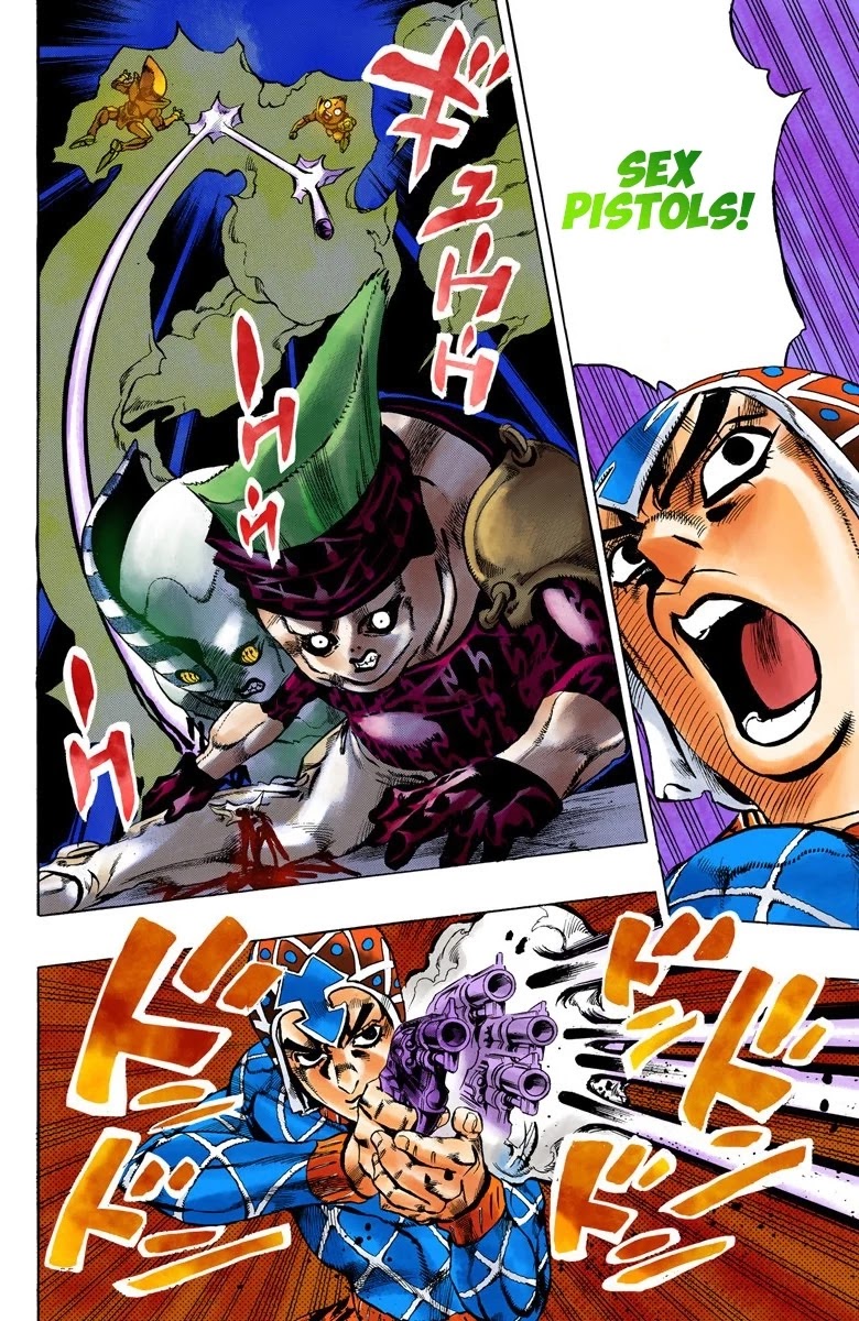 JoJo's Bizarre Adventure Part 5 - Vento Aureo (Official Colored) Chapter 93 page 17 - Chapter 93: Flight Code - Null! Head for Sardegna!