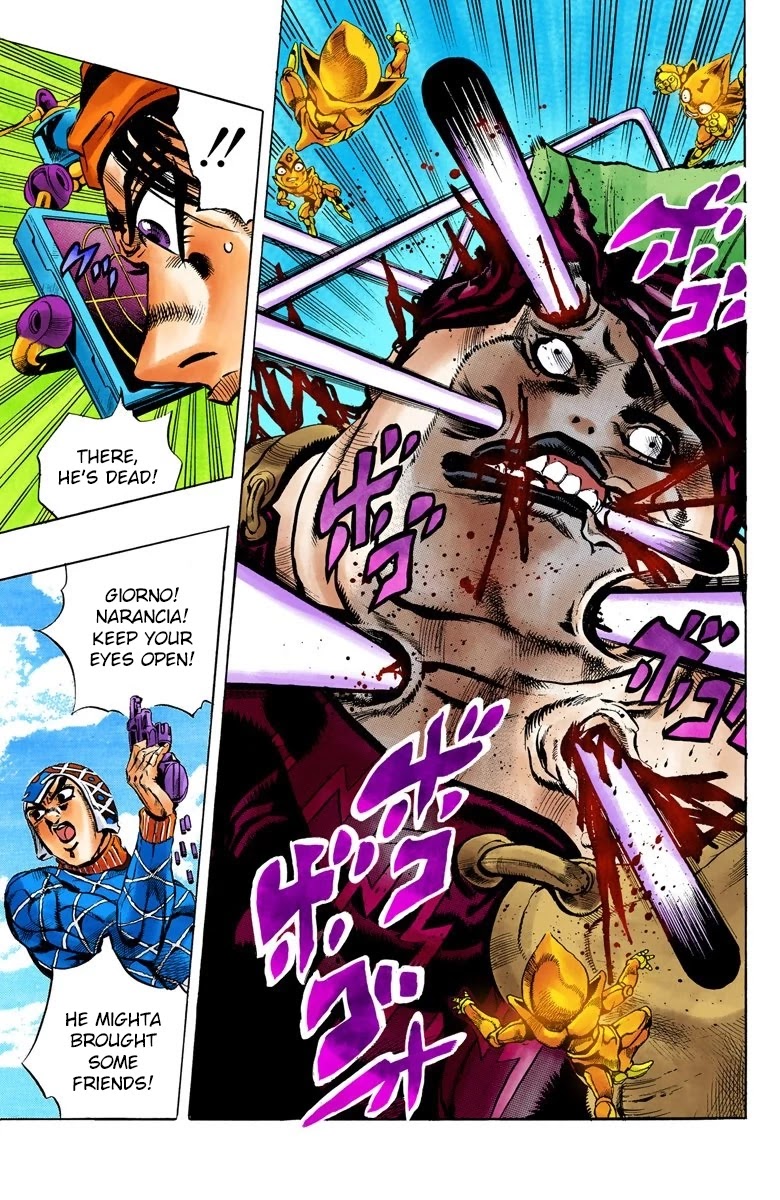JoJo's Bizarre Adventure Part 5 - Vento Aureo (Official Colored) Chapter 93 page 18 - Chapter 93: Flight Code - Null! Head for Sardegna!
