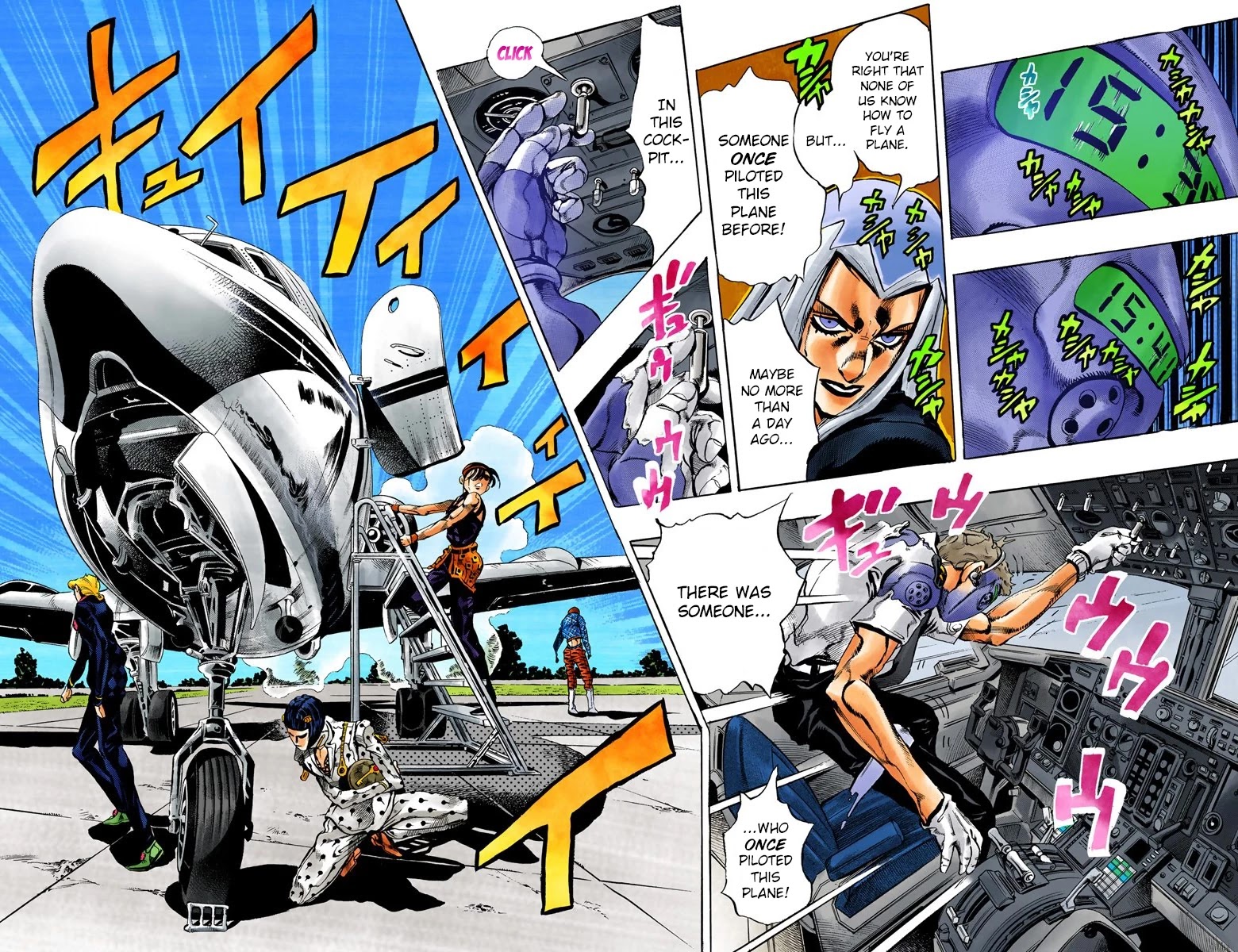 JoJo's Bizarre Adventure Part 5 - Vento Aureo (Official Colored) Chapter 93 page 7 - Chapter 93: Flight Code - Null! Head for Sardegna!