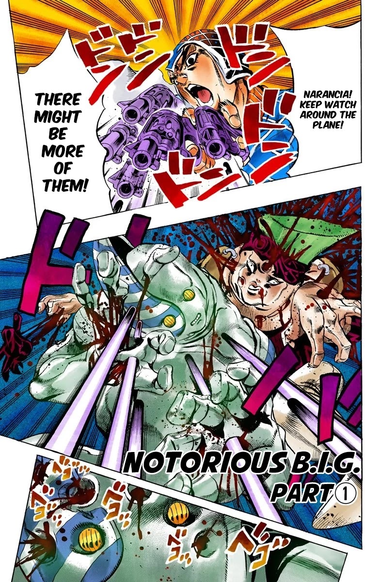 JoJo's Bizarre Adventure Part 5 - Vento Aureo (Official Colored) Chapter 94 page 2 - Chapter 94: Notorious B I G Part 1